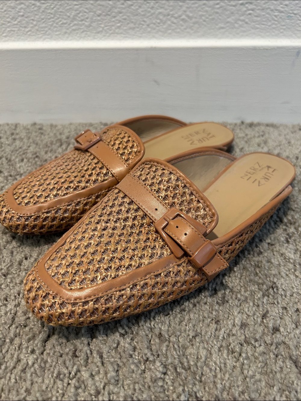 Naturalizer Woven Slip-On Loafers in Tan